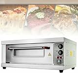 GZYHDC Four Électrique Commercial Pour Pizza 3200 W, Extérieur, En Acier Inoxydable Portable, 50-400 ° C, Pour Un Usage Domestique Et Un Restaurant.
