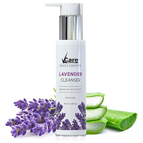 VCare Lavender Cleanser for Dry Skin, Face Wash For Women & Men