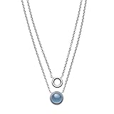 Material: Edelstahl, Glas Skagen Damen - Halskette Edelstahl