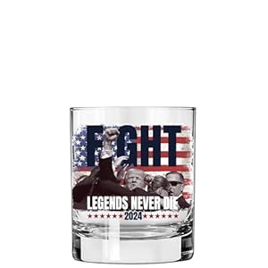 Make America Strong Again Unstoppable Trump Shot Made in America! Legend Whiskey Bourbon Glass – 2024 Trump Survived Assassination Attempt Survivor You Missed Trump Fight Trump Rally Fist Pump Maga