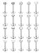 Udalyn 20 Pcs Piercing Silver