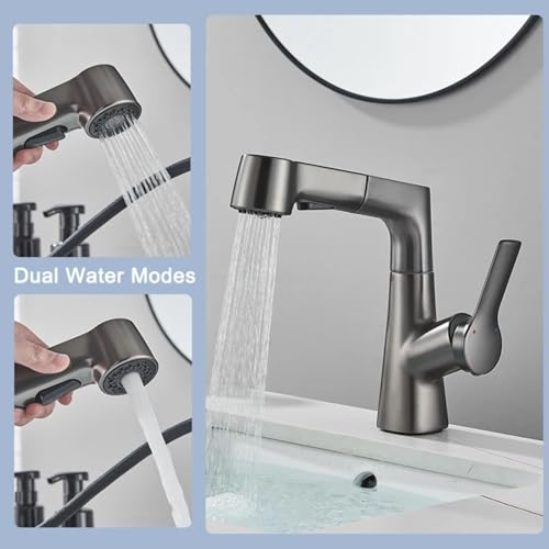 Grifo de lavabo giratorio 360 para lavado de cabello y limpieza cómoda del baño 6