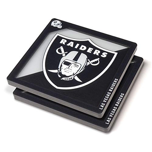 YouTheFan NFL Las Vegas Raiders 3D Logo Series Drink Coasters - image 1