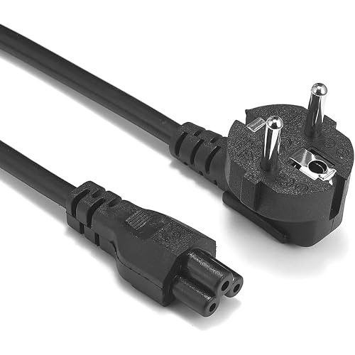 Cable alimentación Trebol IEC-320-C5 de Corriente Compatible Universal para Monitor Laptop Notebook y Cargadores de Ordenador portatil Color Negro 95 cm 1 Metro 51CH158_OPAX