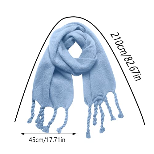 Large Solid Scarf Soft Oversized Scarf Tassel Soft Fall Winter Thick Warm Shawl for Women Gift (Yellow, One Size)4