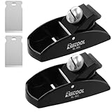 2Pcs Mini Hobel Holz mit 2Pcs Klinges, Kleiner Handhobel, Holzplaner, Tischlerhobel, Mini Holzflächenhobel, Schreinerflugzeug Handwerkzeug, Handwerkzeug für Präzises Trimmen und Hobeln von Holz