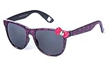 Womens Fashion Shiny Black Frame/Pink Hello Kitty Design Sunglasses