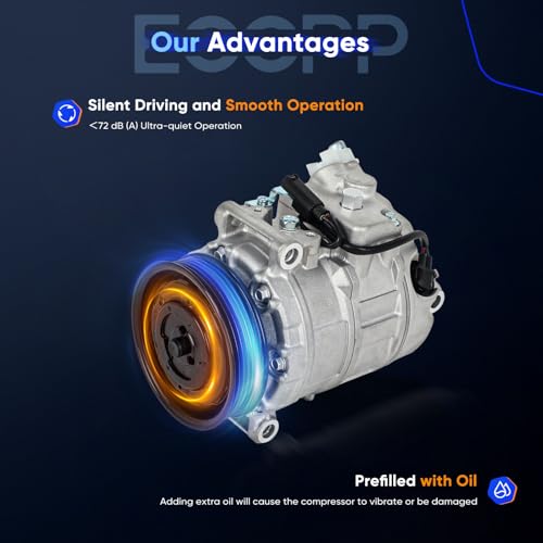 Image of ECCPP AC Compressor for BMW 528i 525i 528i 530i 650i Z4 M3 M5 M6 2006-2011 | Fast Cooling AC Compressor with Clutch