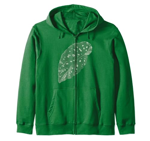 Cute Begonia Maculata polka dot begonia leaf for men women Zip Hoodie