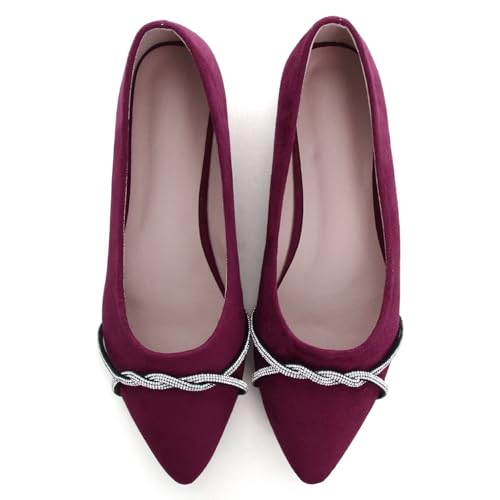 Image of Stunner Womens Flats Fashion Pointed Toe Bowknot Ballet Flats Cute Slip On Dress Flats Comfortable Party Wedding Flats2