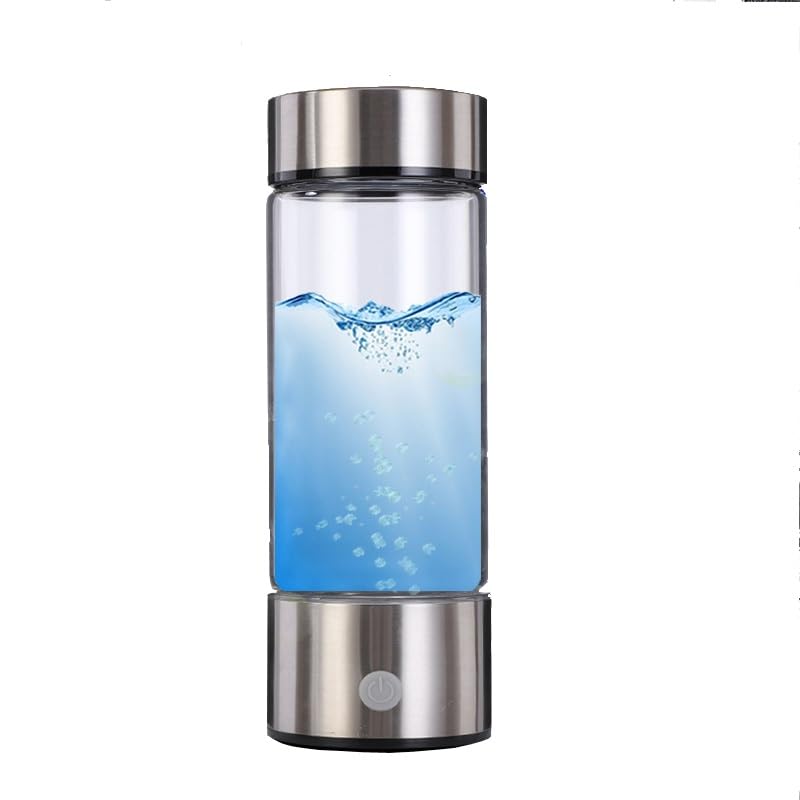Portable Hydrogen Water Generator Bottle, 420ml Water Bottle, Built-inchargeable Ion Machine, Suitable for Home, Office or Travel Use, Provide Water Rich in Hydrogen Molecules (Noble Silver) 1