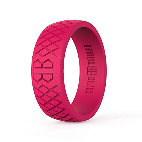 Barbell Bands Silicone Ring For Men | Premium Rubber Wedding Band | Perfect for Tactical Jobs, Weightlifting, Active Lifestyle