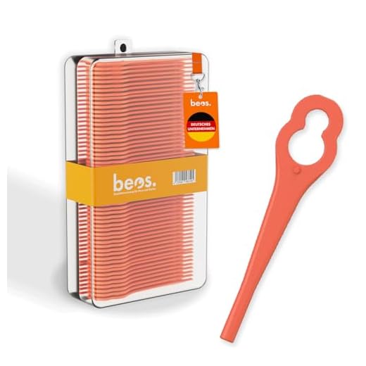 BEOS 100 x Premium Ersatzmesser-Set für Einhell, Bosch, CMI Rasentrimmer – Kunststoffmesser kompatibel mit Trimmer Einhell GE-CT 18 LI, GE-CT 18 LI Kit, Bosch ART26 Accutrim, CMI C-ART-10, 8/17