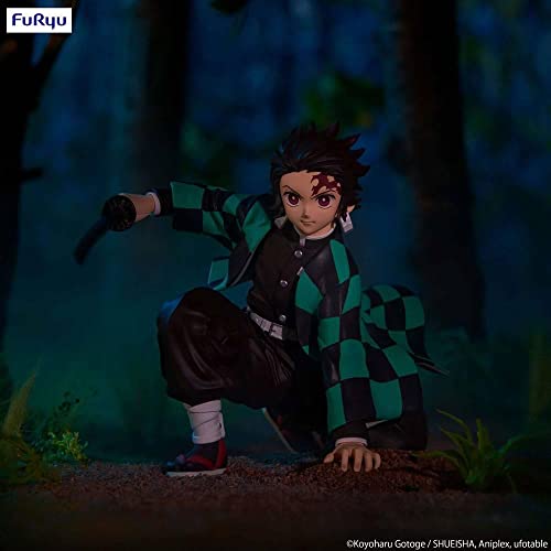 FURYU Bodyd tanjiro statue with katana 11cm, Green - Image 2