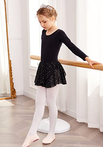 Zaclotre TZS005494_B_130 Girls Long Sleeve Dance Dress Glitter Ballet Skirted Leotard Ballerina Outfit thumb #5