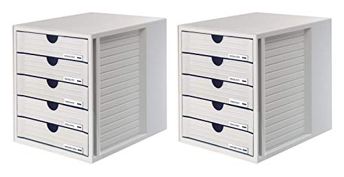 HAN Schubladenbox SYSTEMBOX 1450-11 in grau – Ordnungsbox DIN...