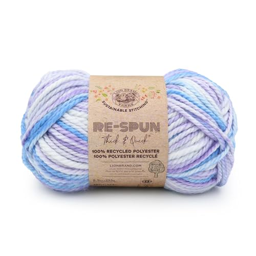 Image of Lion Brand Yarn, Re-Spun Thick & Quick Yarn, Hyacinth, Multicolor, 1 Pack