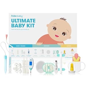 Frida Baby Ultimate Baby Kit, 10 piece New Born Essentials Gift Set Includes Wellness Sick Day, Gas Relief, Grooming Tools & Teething Toys