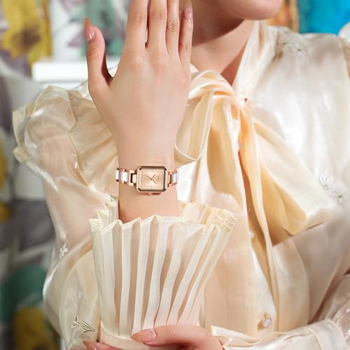 Image of NIBOSI Women Watches Analog Quartz Diamond Small Square Ladies Watche Stylish Waterproof Stainless Steel Wrist Watch for Women