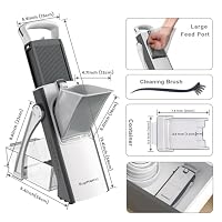 SupMaKin Gemüseschneider mit Auffangbecken Gemüsehobel Einstellbare 6 in 1 – Ansicht 5