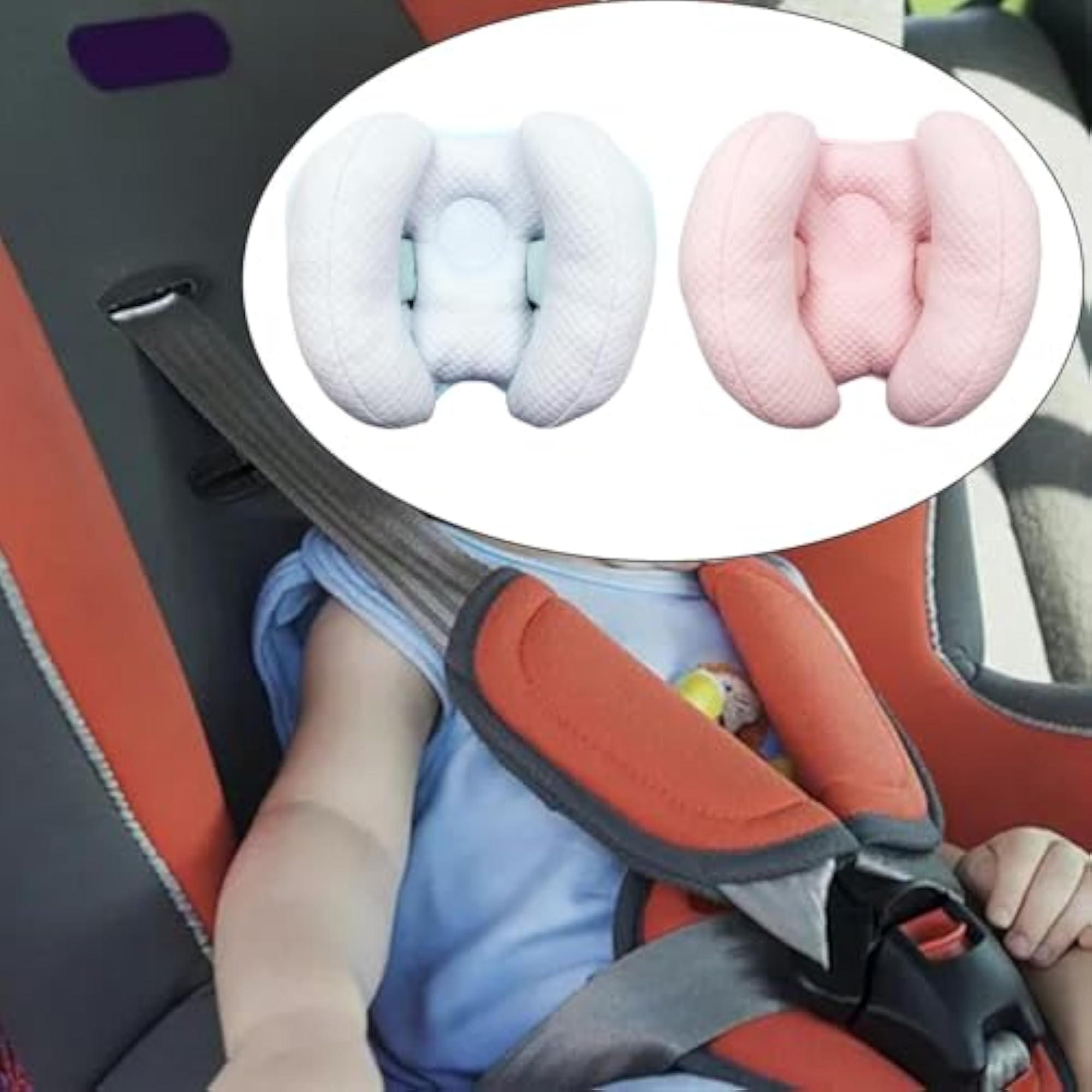 Baby Safe Seat Headrest for Kids, Blue