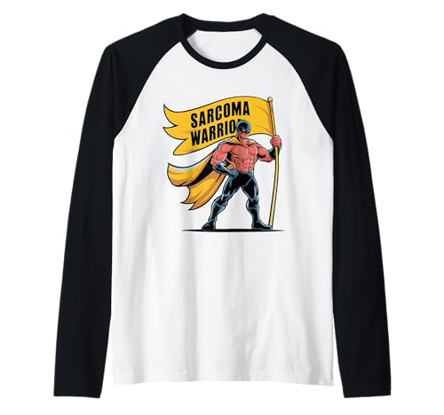 Empowering Sarcoma Warrior Cancer Fighter Hero Men Women Kid Camiseta Manga Raglan