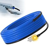 MAXKOSKO 10 Ft. Sewage Pipe Heating Cable, for Various Sewer, Sump, Buried Pipes and Wastewater Systems, Fluoropolymer Corrosion-Proof