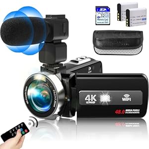 Heegomn 1308M 4K Camcorder 48MP WiFi
