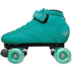 Patines Bont Bont Patines Prostar - Patines profesionales de gamuza verde azulado suave con luces LED luminosas para interiores y exteriores, patines para mujeres y niñas, patines de ruedas para mujer (4.5)