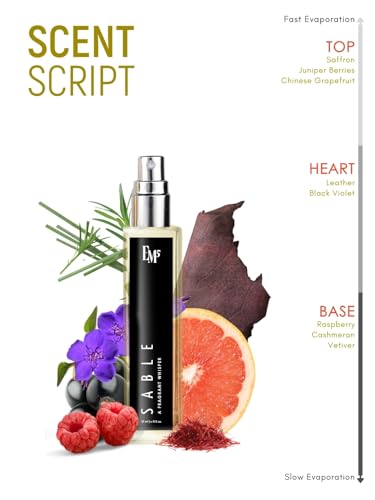 Image of EM5 Sable Unisex Perfume | Fruity Leather Aromatic Fragrance | Eau De Parfum Spray for Men & Women | Luxury Gift for Him & Her | 15 ml