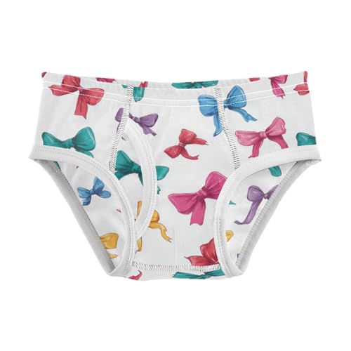 Wusikd Colorful Bows Ribbons Boys' Underwear Cotton Boys Briefs Soft Toddler Underwear 2T