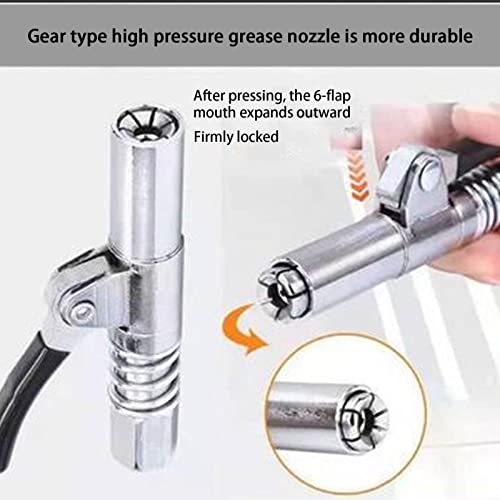 graxa | Ponta graxa resistente a alta pressão antiderrapante - Equipamento graxa 10.000 PSI, trava e