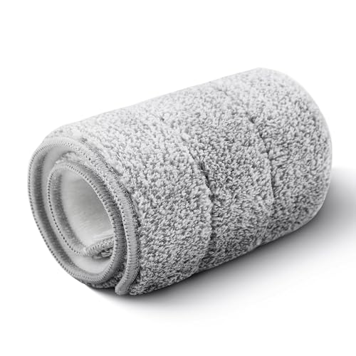BOSHENG Flat Mop Pad Replacement, for Microfiber Mops, Floor mops with Washable Pads, Mop Pad Refill 1 Pack - Grey