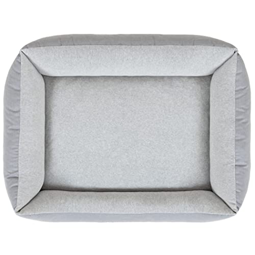 Doctor Bark Hundebett Mittelgroße Hunde - Hundekörbchen Flauschig und Weich - Waschbar, Strapazierfähig, Kuschelig - Made in Germany - GreenLabel (L - 97x75 cm, Hellgrau)