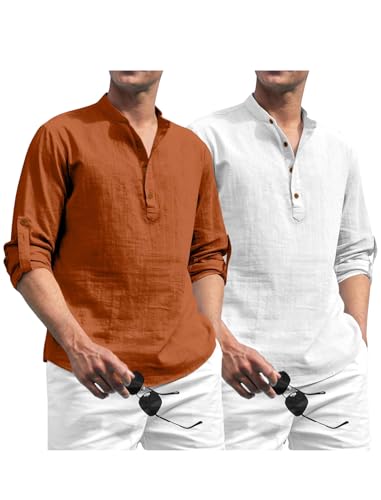 Image of Zombom Men's Kurta || Chinese Collar Long Sleeves || Straight Hip Length Kurtas || Short Kurta for Men || for Festival || Function || Occasion Wear Fancy Kurta for || Best Gifts for Men