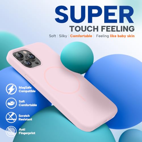 Image of Miracase Compatible with iPhone 12 Pro Max Case, [Soft Anti-Scratch Microfiber Lining], Liquid Silicone Case Gel Rubber Shockproof Drop Protection Phone Case for 12 Pro Max, Sand Pink