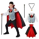 Morph Disfraz Vampiro Niño, Disfraces Dracula Niños, Traje de Vampiros, Disfraz Halloween Niño Dracula - XL