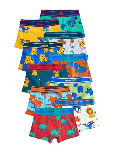 NEXT Jungen Unterhosen im 10er-Pack Primary Animals 86-92