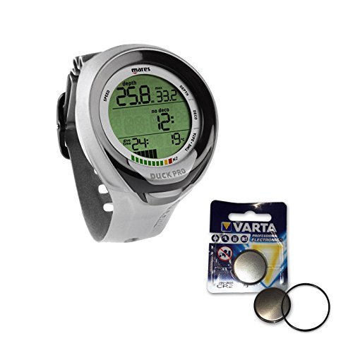 Mares Puck Pro Plus - Ordenador de buceo (incluye pila gratis), color gris y plateado