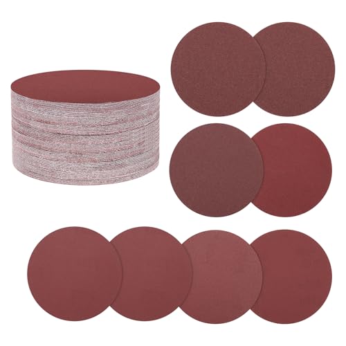Kozelo 70 Pack Sanding Disc Kit 5 Inch 40/80/120/240/320/600/800 Grit Hook and Loop Random Orbital Sandpaper for Drywall Sander Wood Metal