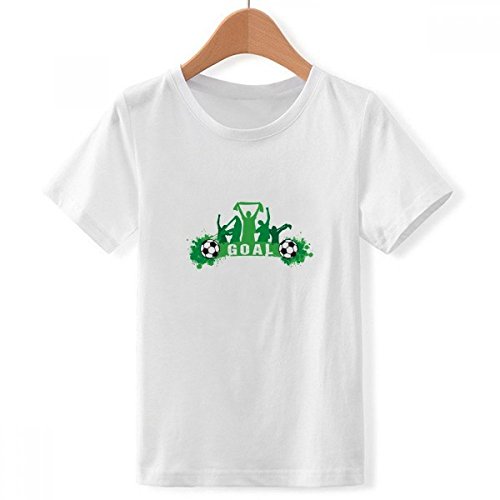 T-shirt blanc pour garçon avec imprimé sport de football DIYthinker