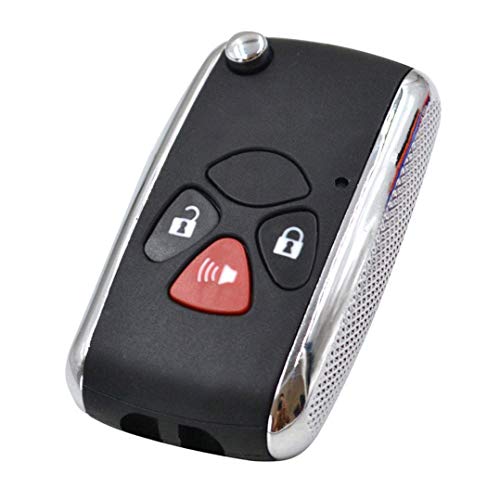 KEMANI 3 Button Modified Flip Folding Remote Key Shell Case Refit for Toyota Scion tC xB Matrix Yaris Venza Fob Replacement Uncut