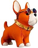 WQQLQX Statue Sonnenbrille Kühle Hund Statue Französische Bulldogge Tier Modell Skulptur Harz Handwerk Dekoration Home Room Decoration Art Figuren Skulpturen (Color : Orange)
