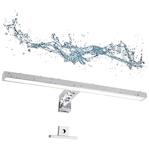M EGA MEGACUBE 30cm LED Bathroom Mirror Light 5W 325LM IP44 230V 3000K Warm White, Bath Mirror Lamp, No Flicker, Mirror Front/Above Cabinet Light [Energy Class A+] Cover