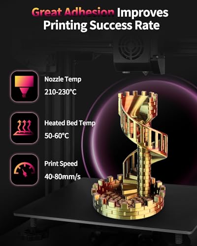 Image of LANDU Silk Tri-Color PLA Filament 1.75mm 2Kg, 2Pcs 1KG Triple Color Silk PLA Filament, Silk Bundle PLA Filament, Neatly Wound 3D Printer Filament, Multicolor Filament + /-0.02mm, Black Red Gold