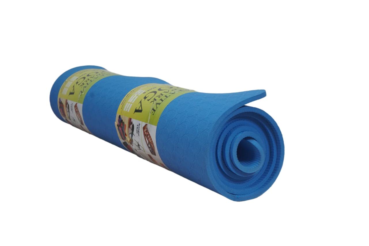 Preeti Yoga Mat for Woman and Men With 6mm Thickness | For 10 to 60 Age Group | Anti-Skid, Anti-Slip, Light Weight 800 to 1000g - (Blue)-image-13