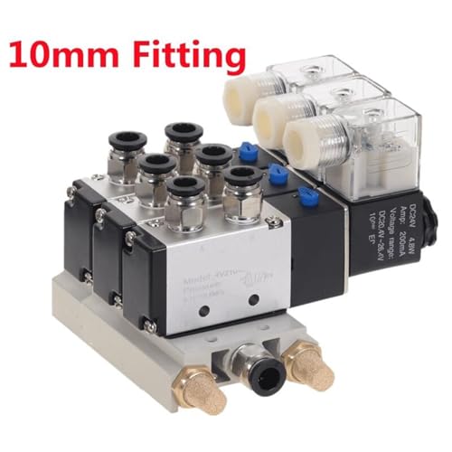 Électrovanne pneumatique 4V210-08 évite les fuites d'air comprimé DC 24V 10mm
