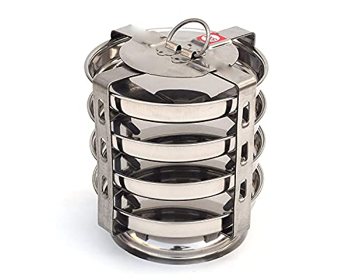 Image of BLeaf Stainless Steel-4 Plates Premium Thatte Idli Stand | Dhokla Maker (4 Plate, 4 Idli)