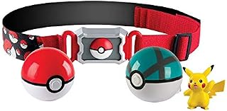Pokémon Clip and Carry Poké Ball Adjustable Belt with 2 inch Pikachu Figure