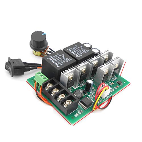 Controlador de velocidad del motor de 40 A CC 12 V/24 V/36 V, control del motor cepillado, función de avance/retroceso/parada Cover